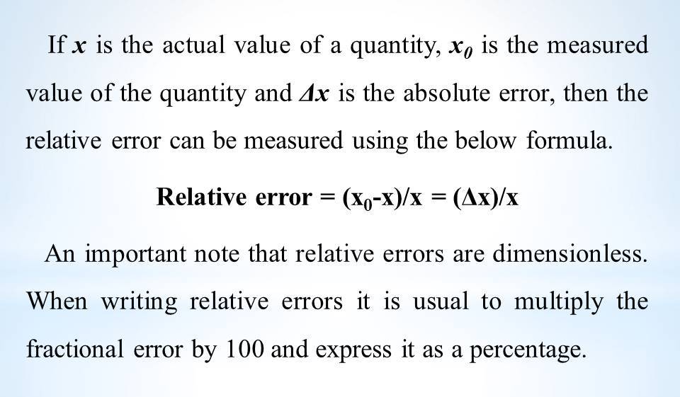 How do you Calculate Percent Error and Absolute Error?