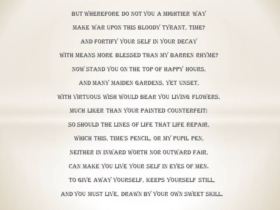 how to write a sonnet
